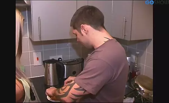 Blonde Housewife Sucks His Cock